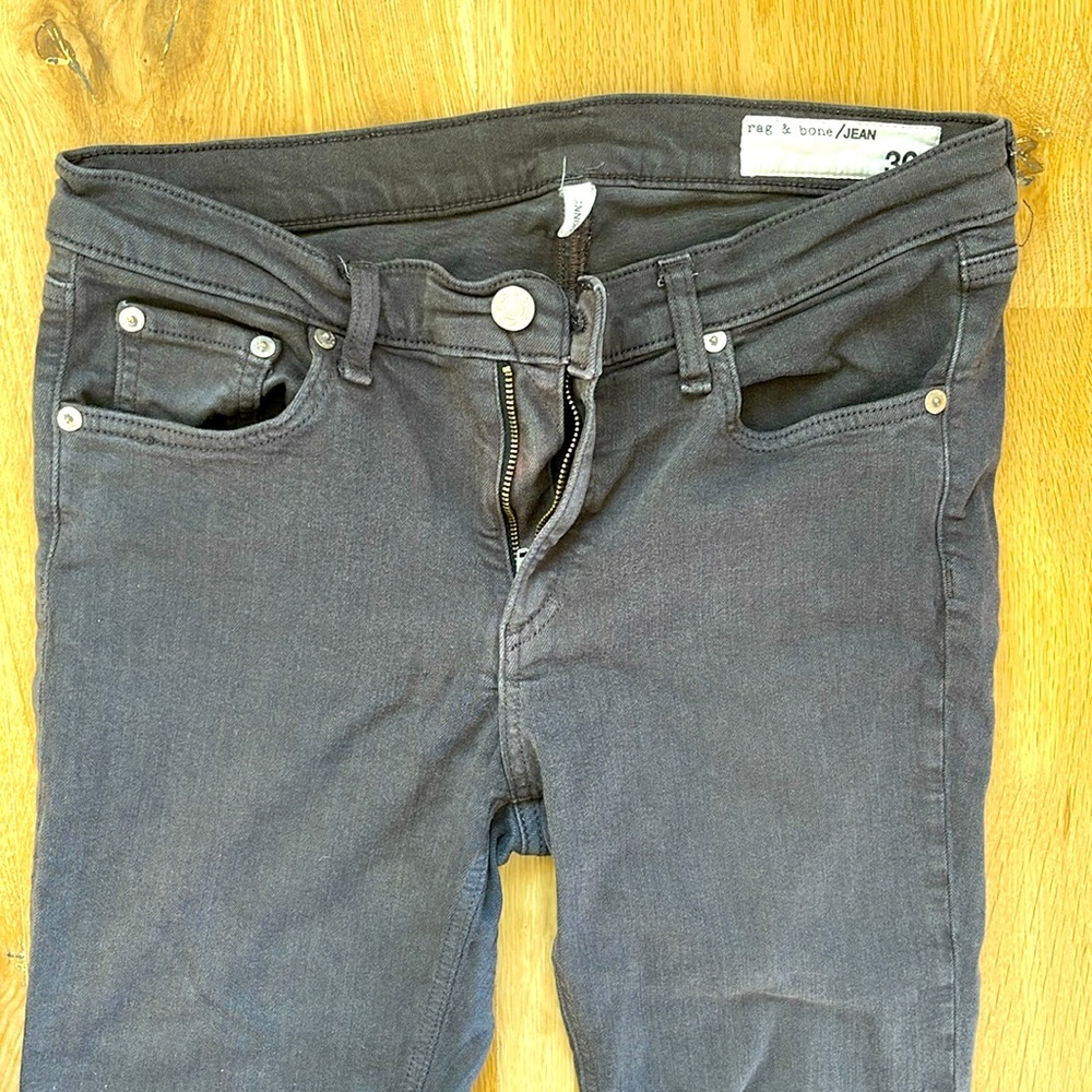 Rag & Bone skinny stretchy jeans - dark grey - size 29
